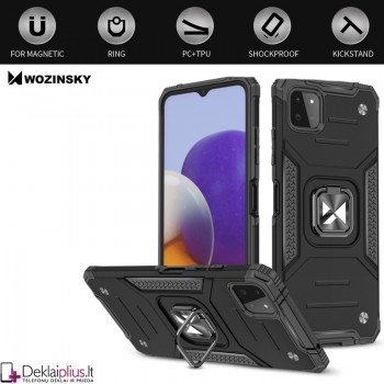 Wozinsky smūgiams atsparus dėklas su žiedu (telefonui Samsung A22/A22 4G/M32)